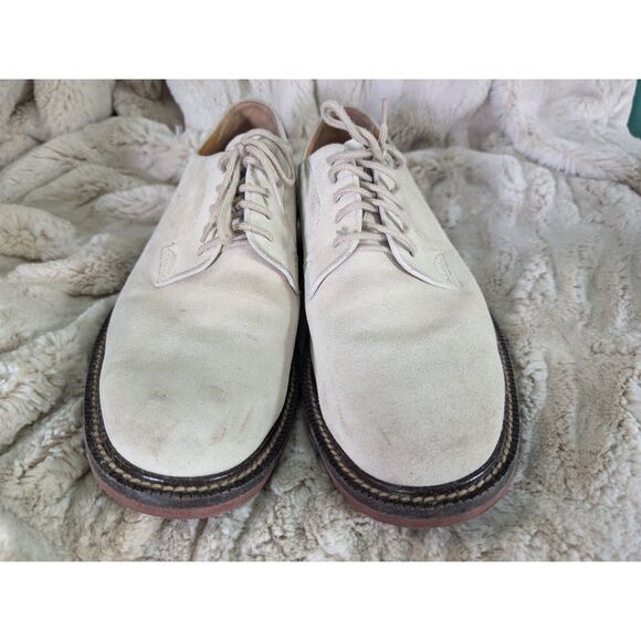 JCrew White Suede Bucks Red Sole size 9 *beautiful* - Picture 5 of 8